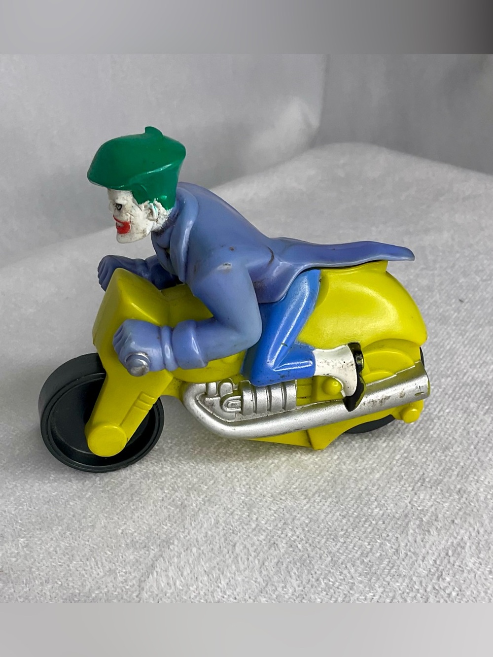 Vintage 2000 Burger King Kids Meal Toy Joker Batman Motorcycle Purple Green